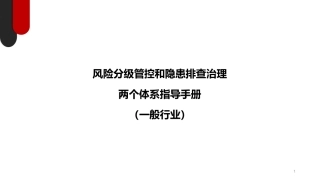 风险分级管控与隐患排查治理体系指导手册.pptx