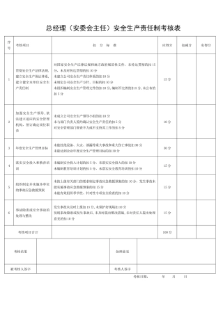 （3）公司各级安全生产责任制考核表(全套).docx