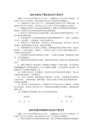 2.2020年度公司安全生产责任书.docx