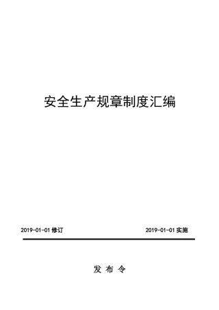 2019版安全生产管理规章制度汇编（300页）.docx