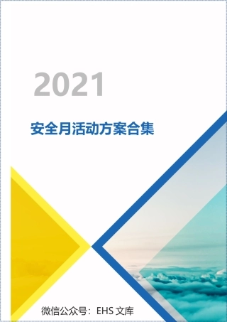 2021年“安全生产月”活动方案9篇和总结模板1篇.docx