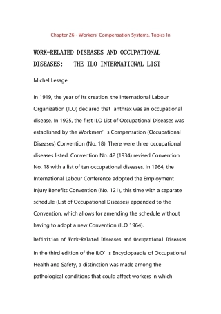 Chapter 26 - Workers' Compensation Systems, Topics In.docx