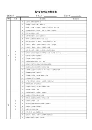 EHS安全巡检检查表.docx