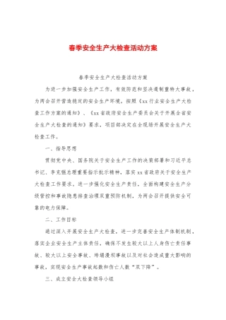 安全生产大检查活动方案，方案三.docx