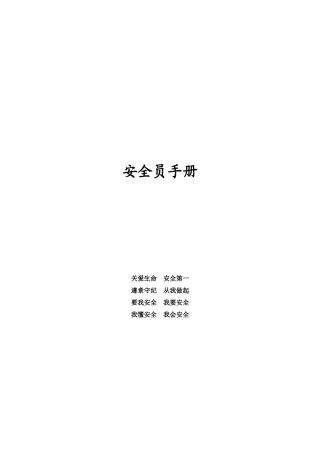 安全员安全生产标准化手册（195页）.docx