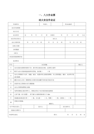 八大高危作业票、风险分析.docx