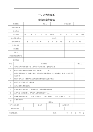 第3部分：八大高危作业票、风险分析.docx