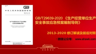 GBT29639-2020《应急预案编制导则》解读及新旧修改条文对比.pptx