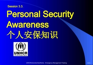 OH 3.3. Personal Security Awareness 个人安保知识.pptx
