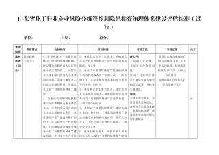 化工行业企业风险分级管控和隐患排查治理体系建设评估标准.docx