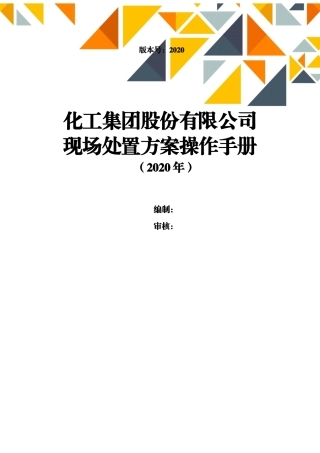 集团公司现场处置方案手册（600页，58项）.docx