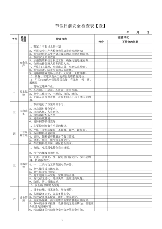 节前安全检查表汇编10套.docx