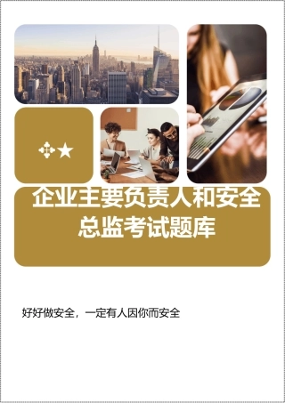 企业主要负责人和安全总监考试题库.docx