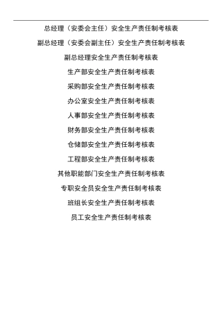全套安全生产责任制考核表.docx