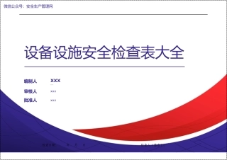 设备设施安全检查表大全.docx