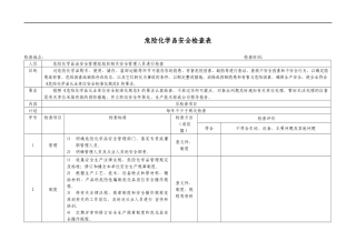 危险化学品安全检查表（新）.docx