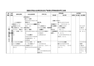 危险化学品从业单位安全生产标准化评审标准得分点汇总表.docx