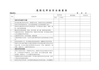 危险化学品检查表.docx