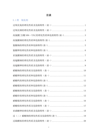 危险化学品特性表汇编（氧化剂，59页）.docx