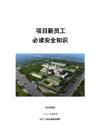项目新员工安全知识大全.docx