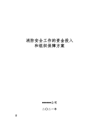 消防安全工作的资金投入和组织保障方案.docx