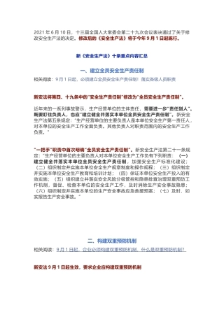 新《安全生产法》十条重点内容汇总_.docx