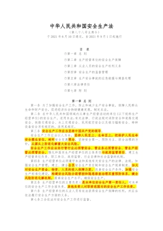 新版：中华人民共和国安全生产法2021.docx