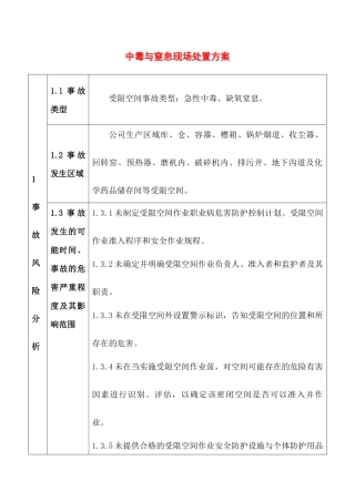 中毒与窒息现场处置方案.docx