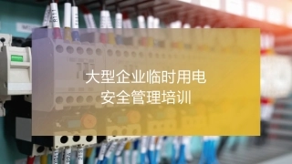 大型企业临时用电安全管理培训.pptx