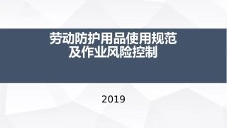 劳动防护用品使用规范及作业风险控制.pptx