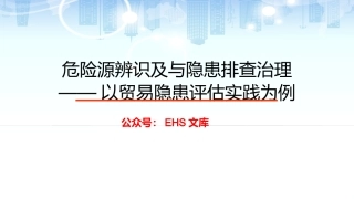 危险源辨识及隐患排查治理（贸易隐患评估实践为例）.pptx