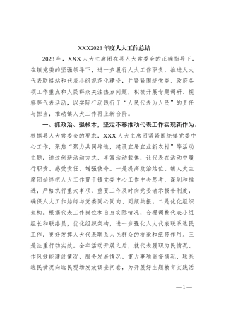 XXX2023年度人大工作总结.docx