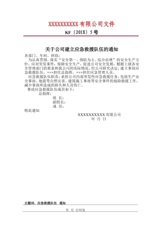 3.关于公司建立应急求援队伍的通知.doc