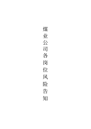 EHS学习资料网15. 煤业公司各岗位风险告知牌.pdf