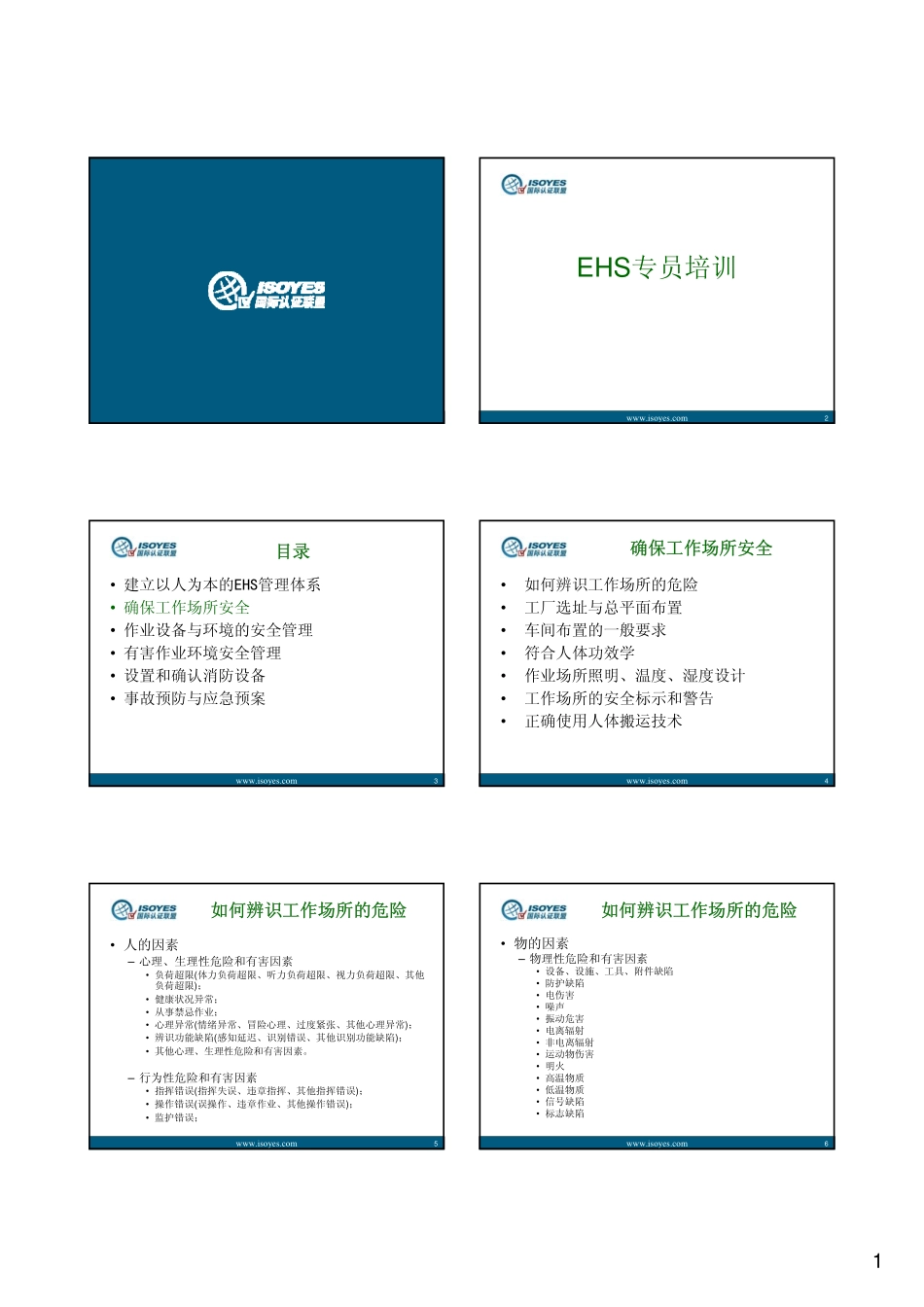 EHS学习资料网EHS专员培训讲义2-确保工作场所安全.pdf_第1页