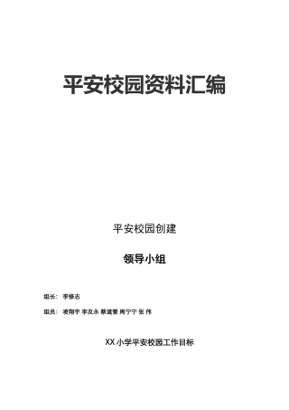 平安校园资料汇编 19页.docx