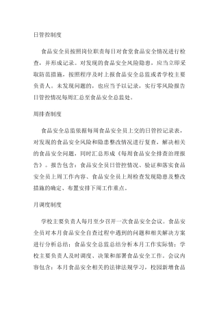 学校食品安全日管控、周排查、月调度制度.docx