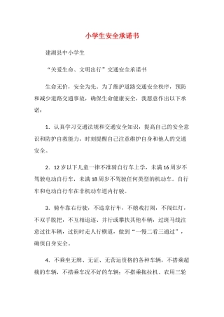 小学生安全承诺书5.docx
