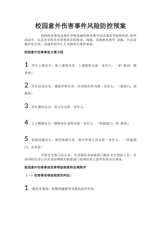 校园意外伤害事件风险防控预案.docx
