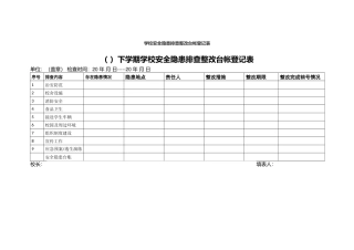 学校安全隐患排查整改台帐登记表.docx