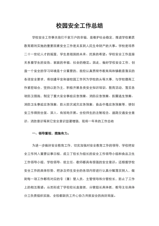 5.校园安全工作总结.docx