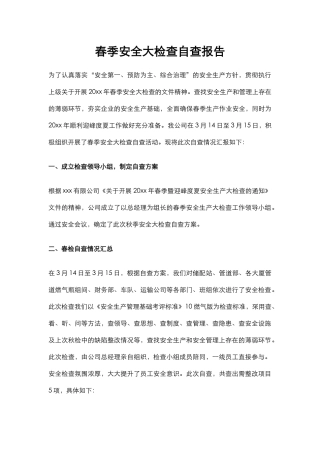 5.春季安全大检查自查报告.docx