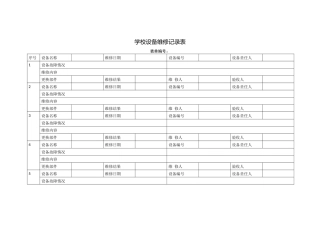学校设备维修记录表.docx