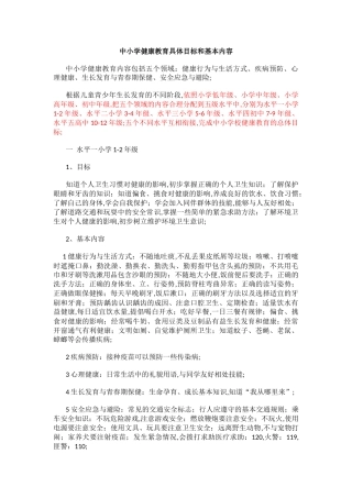 中小学健康教育具体目标和基本内容.docx