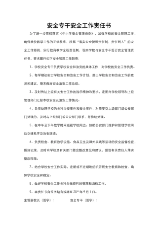 26.安全专干安全工作责任书.docx