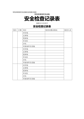 学校体育场所及设施安全检查记录表.docx
