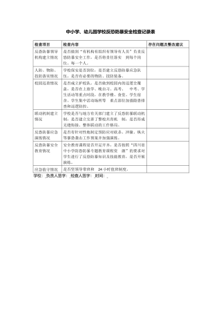 中小学、幼儿园学校反恐防暴安全检查记录表(1).docx