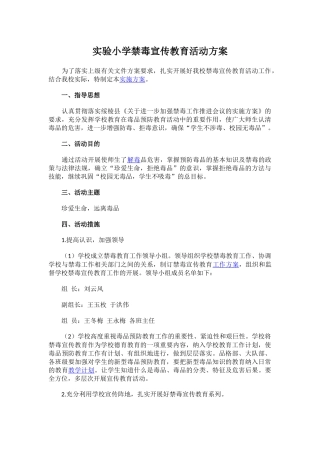 6.实验小学禁毒宣传教育活动方案.docx