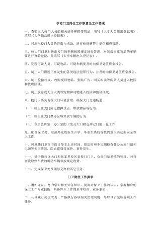 学校门卫岗位工作职责及工作要求.docx