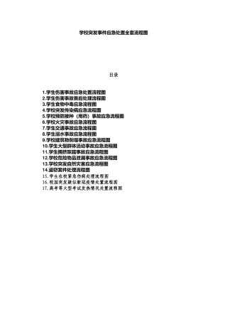 学校突发事件应急处置全套流程图.docx